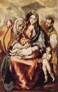 El Greco The Holy Family with St Anne and the Young St JohnBaptist Spain oil painting artist